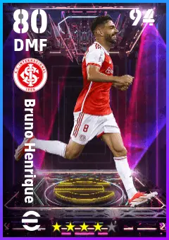 Bruno Henrique eFootball 2026 player card — 80 OVR DMF