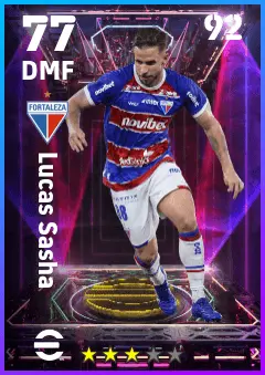 Lucas Sasha eFootball 2026 player card — 77 OVR DMF