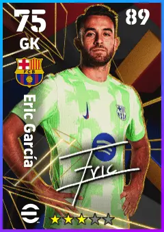 Eric Garcia eFootball 2026 player card — 75 OVR GK