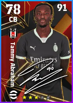Tammy Abraham eFootball 2026 player card — 78 OVR CB