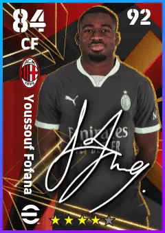 Youssouf Fofana eFootball 2026 player card — 84 OVR CF