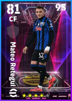 Mateo Retegui eFootball 2026 player card — 81 OVR CF