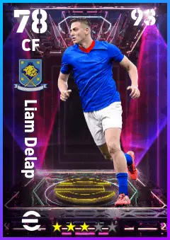 Liam Delap eFootball 2026 player card — 78 OVR CF