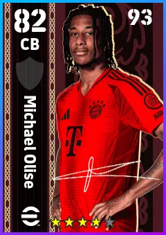 Michael Olise eFootball 2026 player card — 82 OVR CB