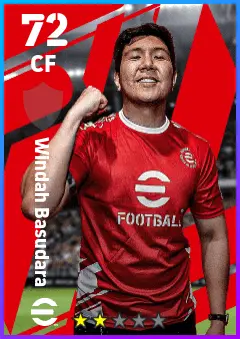 Windah Basudara eFootball 2026 player card — 72 OVR CF