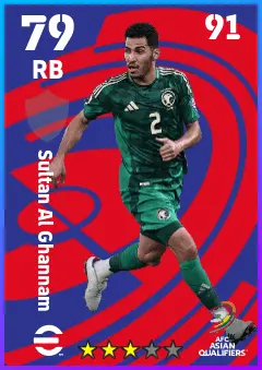 Sultan Al Ghannam eFootball 2026 player card — 79 OVR RB