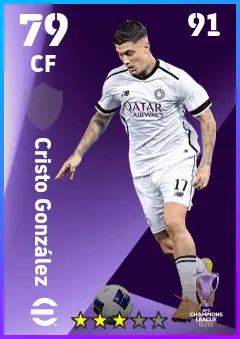 Cristo Gonzalez eFootball 2026 player card — 79 OVR CF