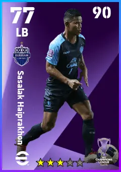 Sasalak Haiprakhon eFootball 2026 player card — 77 OVR LB