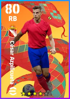 Cesar Azpilicueta eFootball 2026 player card — 80 OVR RB
