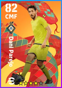 Dani Parejo eFootball 2026 player card — 82 OVR CMF