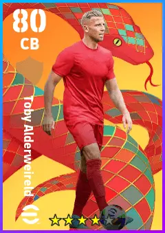 Toby Alderweireld eFootball 2026 player card — 80 OVR CB