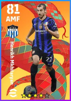 Henrikh Mkhitaryan eFootball 2026 player card — 81 OVR AMF