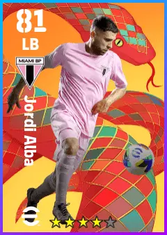 Jordi Alba eFootball 2026 player card — 81 OVR LB