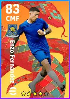 Enzo Fernandez eFootball 2026 player card — 83 OVR CMF