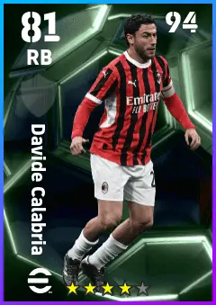 Davide Calabria eFootball 2026 player card — 81 OVR RB