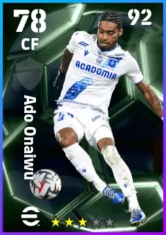 Ado Onaiwu eFootball 2026 player card — 78 OVR CF