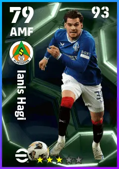 Ianis Hagi eFootball 2026 player card — 79 OVR AMF