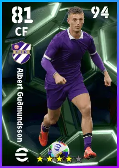 Albert Gudhmundsson eFootball 2026 player card — 81 OVR CF
