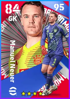 Manuel Neuer eFootball 2026 player card — 84 OVR GK