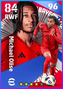 Michael Olise eFootball 2026 player card — 84 OVR RWF