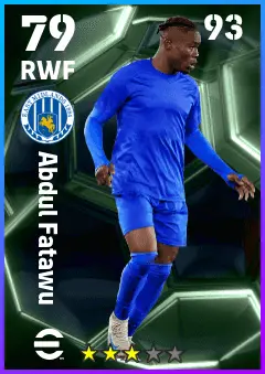 Abdul Fatawu eFootball 2026 player card — 79 OVR RWF