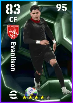 Evanilson eFootball 2026 player card — 83 OVR CF