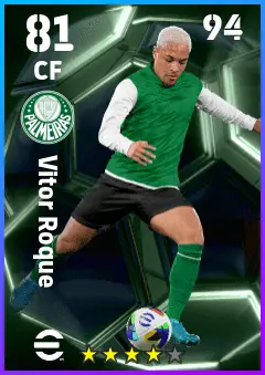 Vitor Roque eFootball 2026 player card — 81 OVR CF