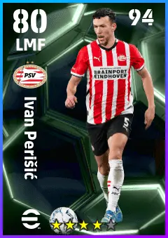 Ivan Perisic eFootball 2026 player card — 80 OVR LMF