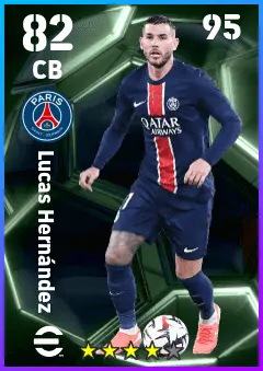 Lucas Hernandez eFootball 2026 player card — 82 OVR CB