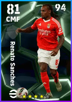 Renato Sanches eFootball 2026 player card — 81 OVR CMF