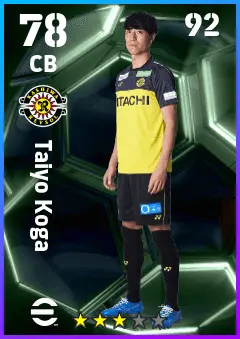 Taiyo Koga eFootball 2026 player card — 78 OVR CB