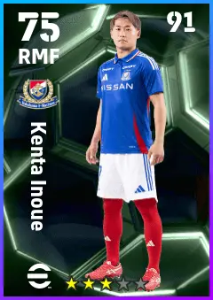 Kenta Inoue eFootball 2026 player card — 75 OVR RMF