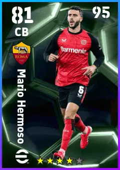 Mario Hermoso eFootball 2026 player card — 81 OVR CB