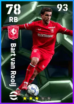 Bart van Rooij eFootball 2026 player card — 78 OVR RB