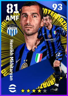Henrikh Mkhitaryan eFootball 2026 player card — 81 OVR AMF