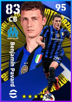 Benjamin Pavard eFootball 2026 player card — 83 OVR CB