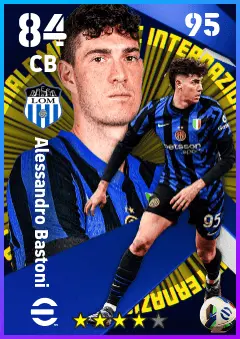 Alessandro Bastoni eFootball 2026 player card — 84 OVR CB