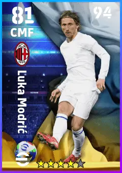 Luka Modric eFootball 2026 player card — 81 OVR CMF