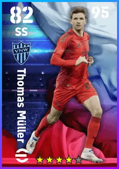 Thomas Muller eFootball 2026 player card — 82 OVR SS