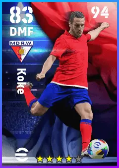 Koke eFootball 2026 player card — 83 OVR DMF