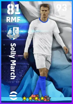 Solly March eFootball 2026 player card — 81 OVR RMF