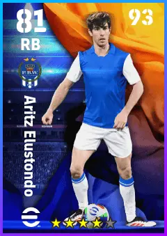Aritz Elustondo eFootball 2026 player card — 81 OVR RB