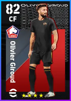 Olivier Giroud eFootball 2026 player card — 82 OVR CF