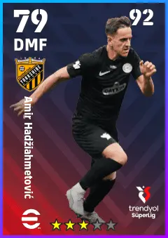 Amir Hadziahmetovic eFootball 2026 player card — 79 OVR DMF