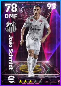 Joao Schmidt eFootball 2026 player card — 78 OVR DMF