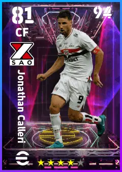 Jonathan Calleri eFootball 2026 player card — 81 OVR CF