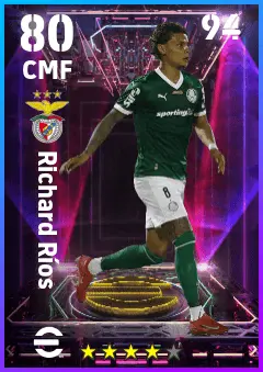 Richard Rios eFootball 2026 player card — 80 OVR CMF