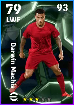 Darwin Machis eFootball 2026 player card — 79 OVR LWF