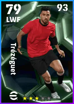 Trezeguet eFootball 2026 player card — 79 OVR LWF
