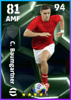 C. Baumgartner eFootball 2026 player card — 81 OVR AMF